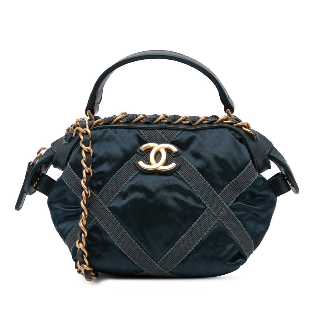 Chanel Nylon Grosgrain Lifestyle Clutch with Chain