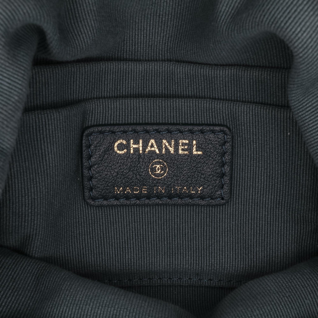 Chanel Nylon Grosgrain Lifestyle Clutch with Chain