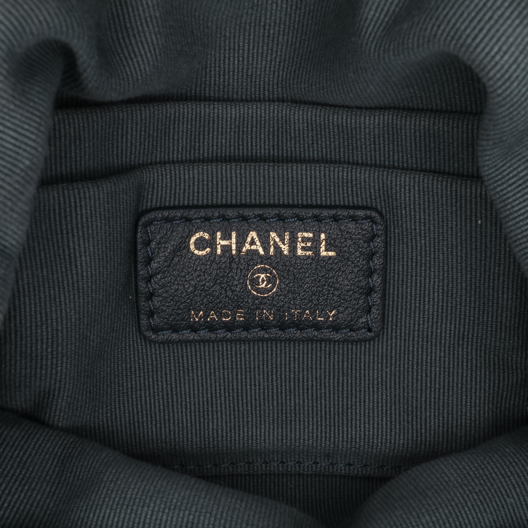 Chanel Nylon Grosgrain Lifestyle Clutch with Chain
