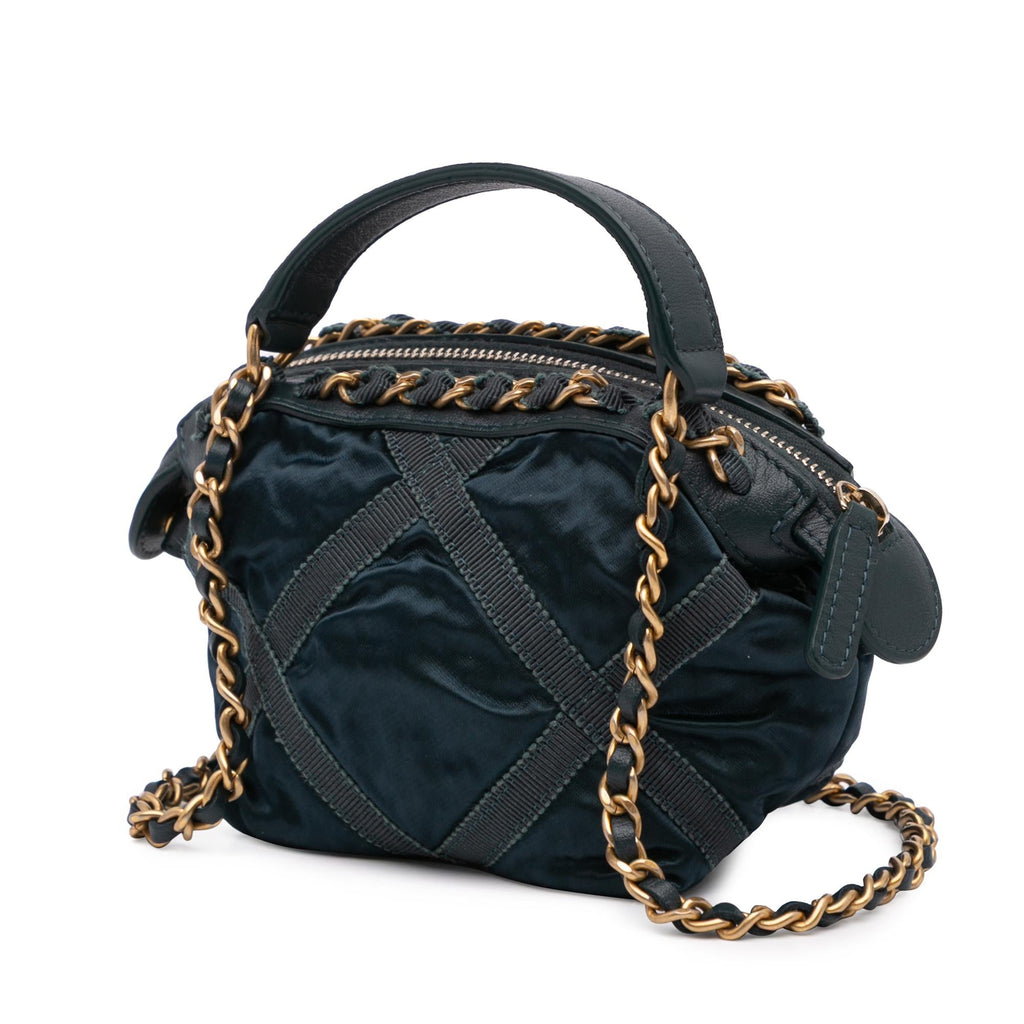 Chanel Nylon Grosgrain Lifestyle Clutch with Chain