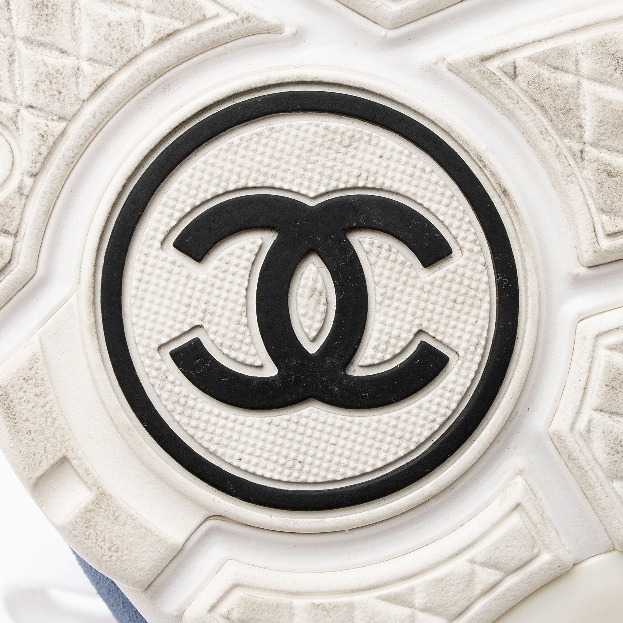 Chanel Nylon Suede CC Sneakers - Size 7 / 37