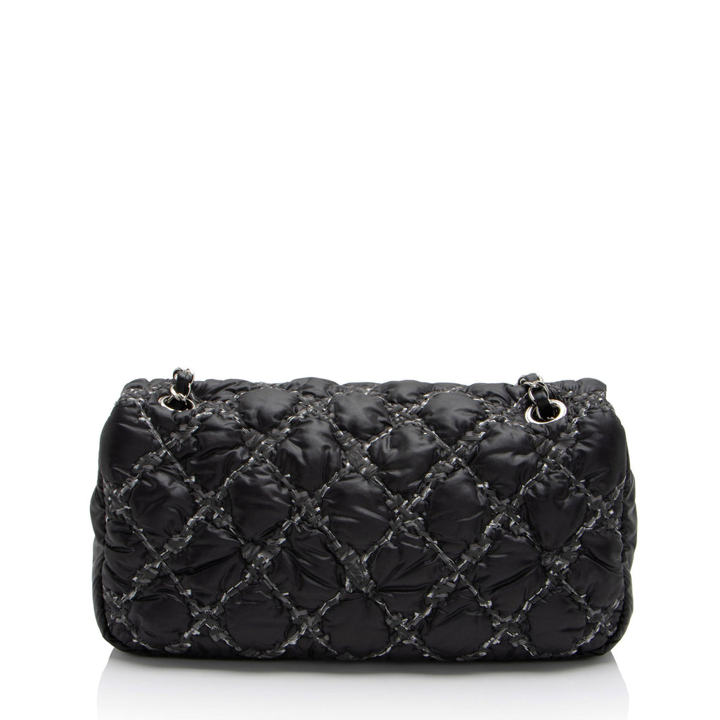 Chanel Nylon Quilted Tweed On Stitch Flap Bag (SHF-4UuNtD)