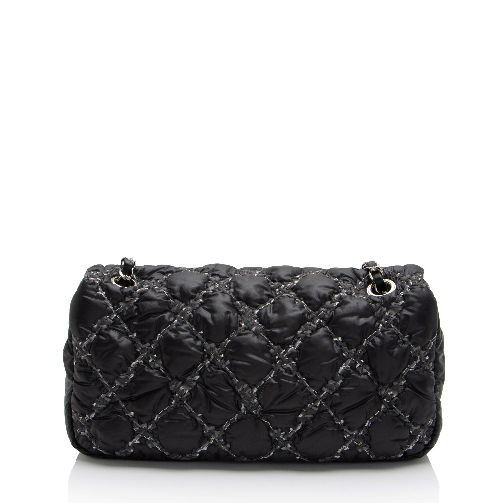 Chanel Nylon Quilted Tweed On Stitch Flap Bag (SHF-4UuNtD)