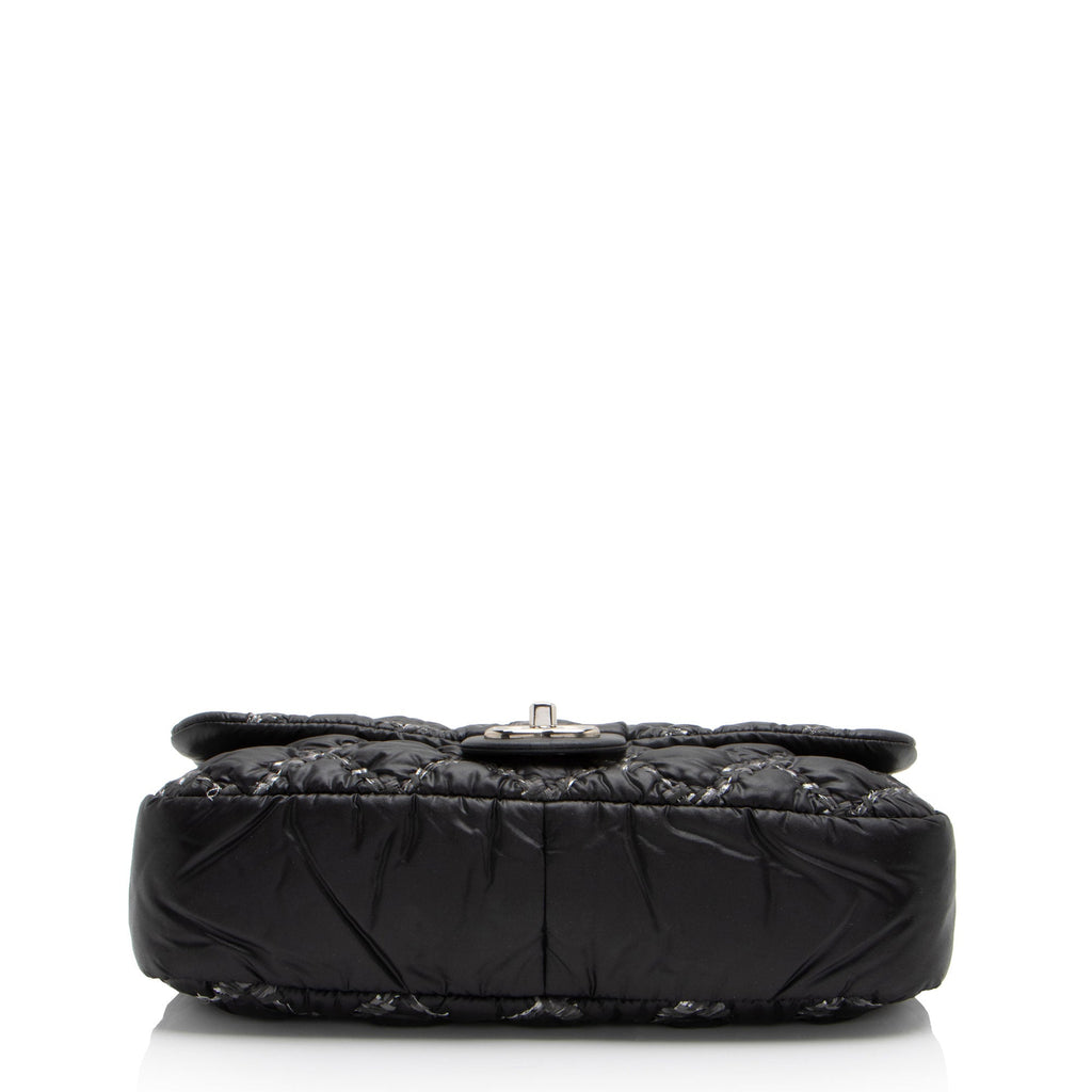 Chanel Nylon Quilted Tweed On Stitch Flap Bag (SHF-4UuNtD)