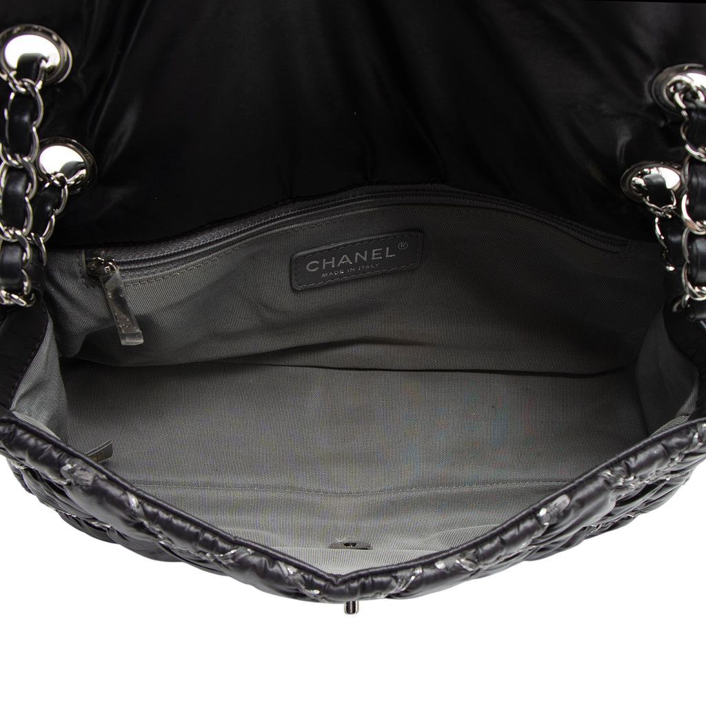 Chanel Nylon Quilted Tweed On Stitch Flap Bag (SHF-4UuNtD)
