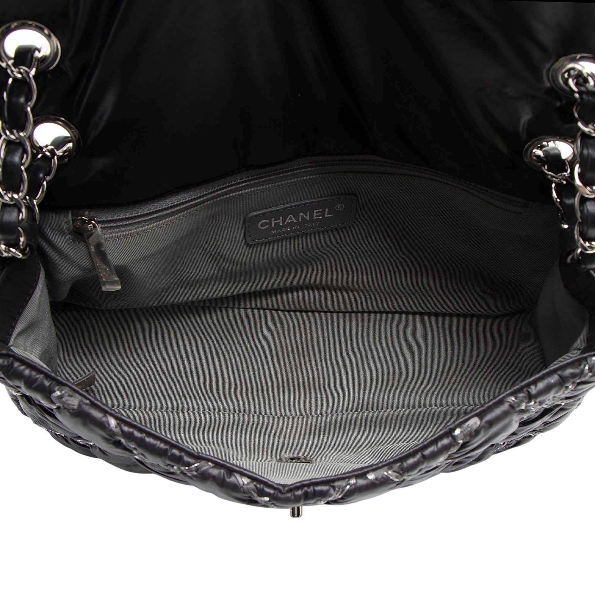 Chanel Nylon Quilted Tweed On Stitch Flap Bag (SHF-4UuNtD)