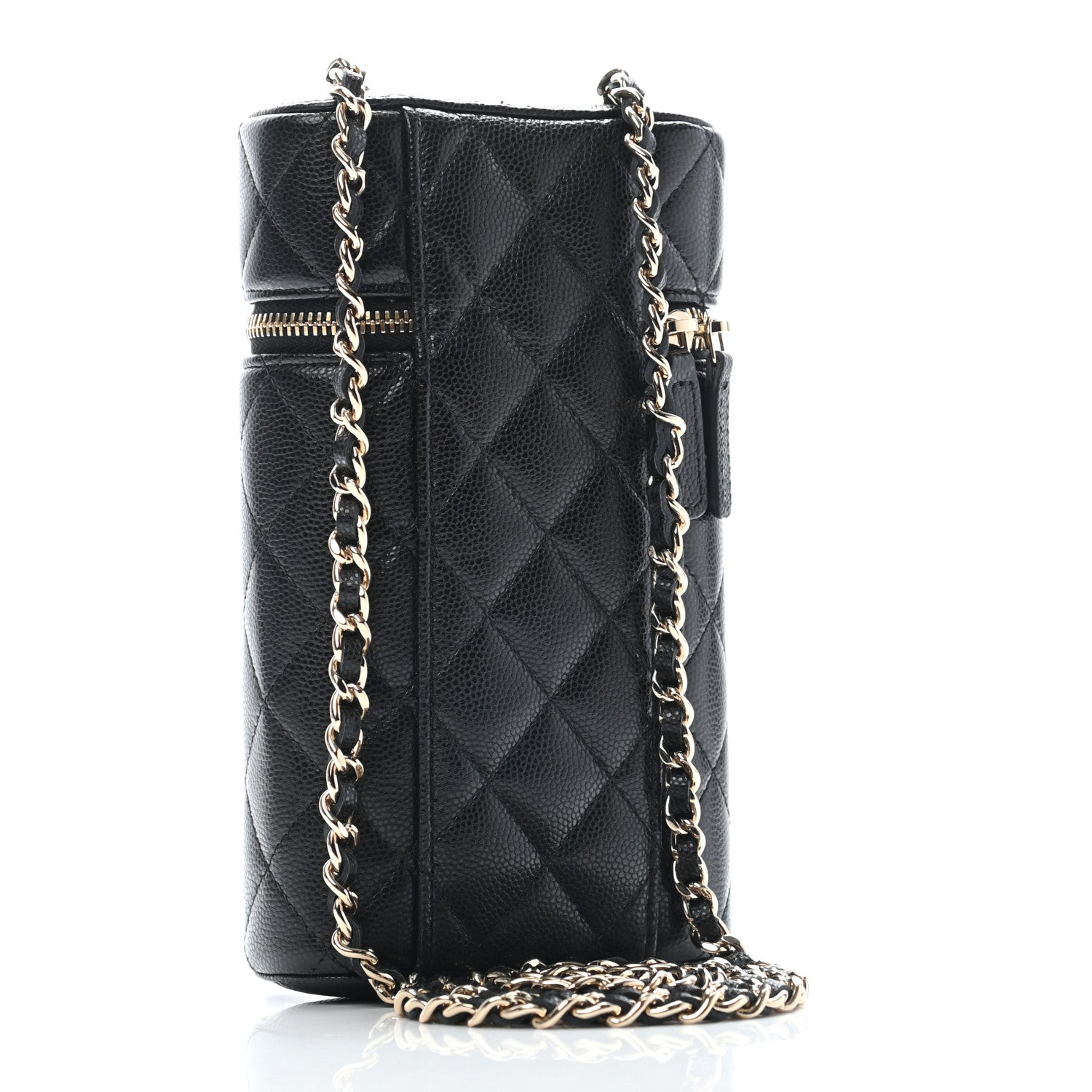 CHANEL Classic Vanity Phone Holder with Chain Quilted Caviar