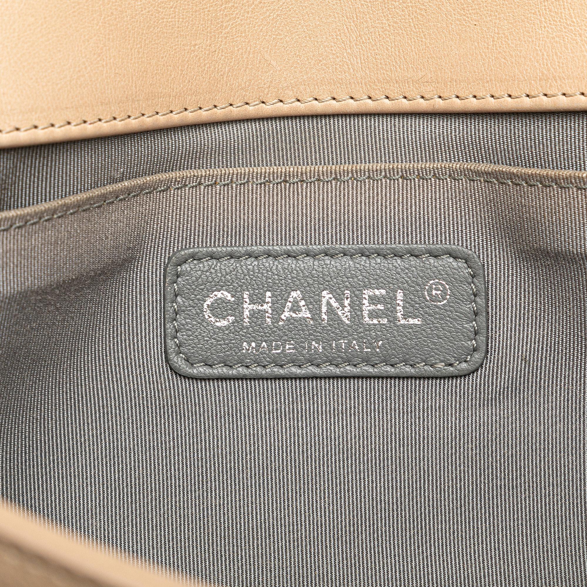 Chanel Old Medium Aged Calfskin Double Stitch Boy Flap