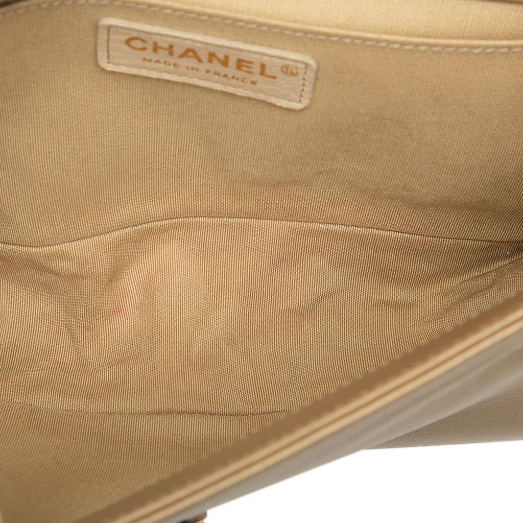 Chanel Old Medium Braided Metallic Lambskin Boy Flap