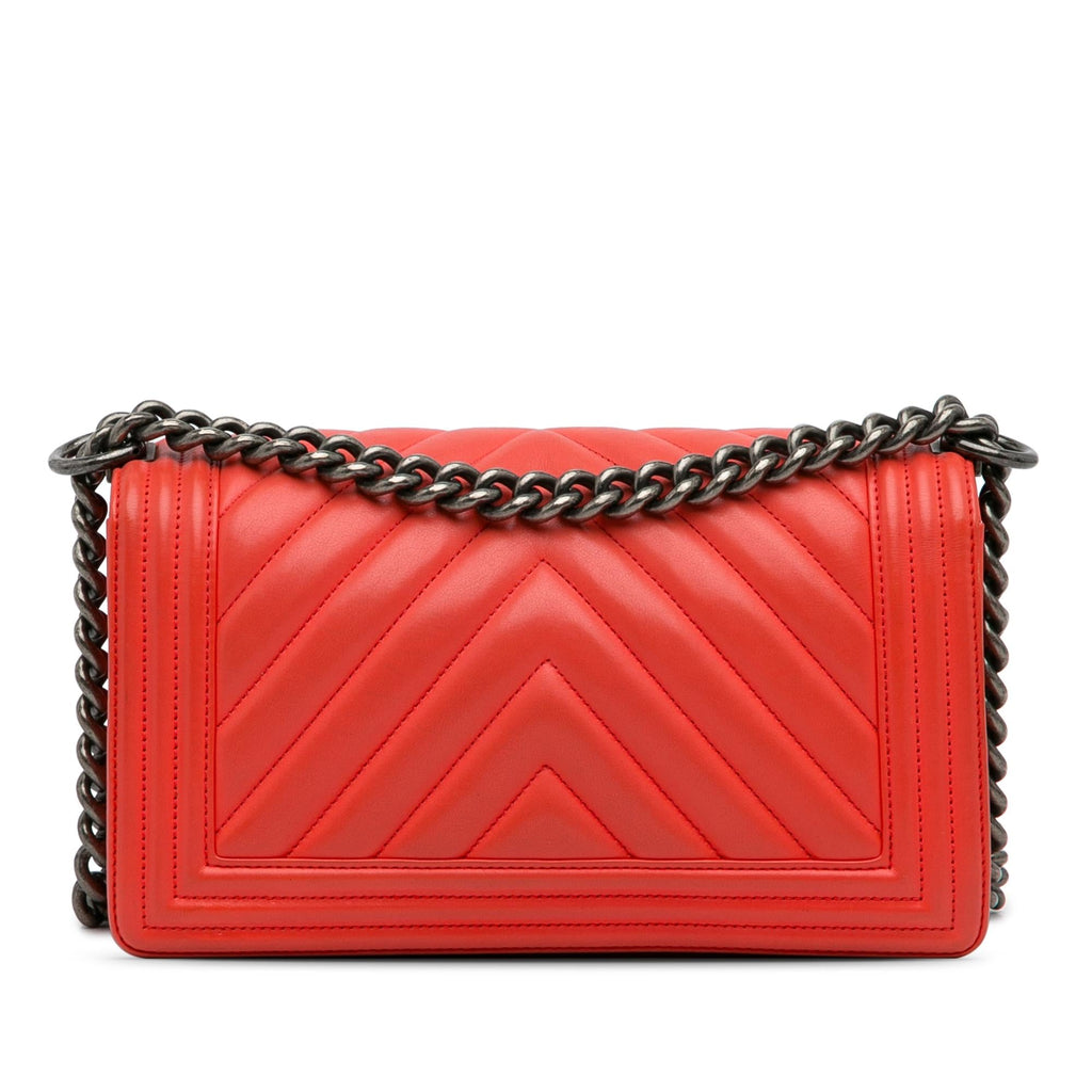 Chanel Old Medium Chevron Calfskin Boy Flap