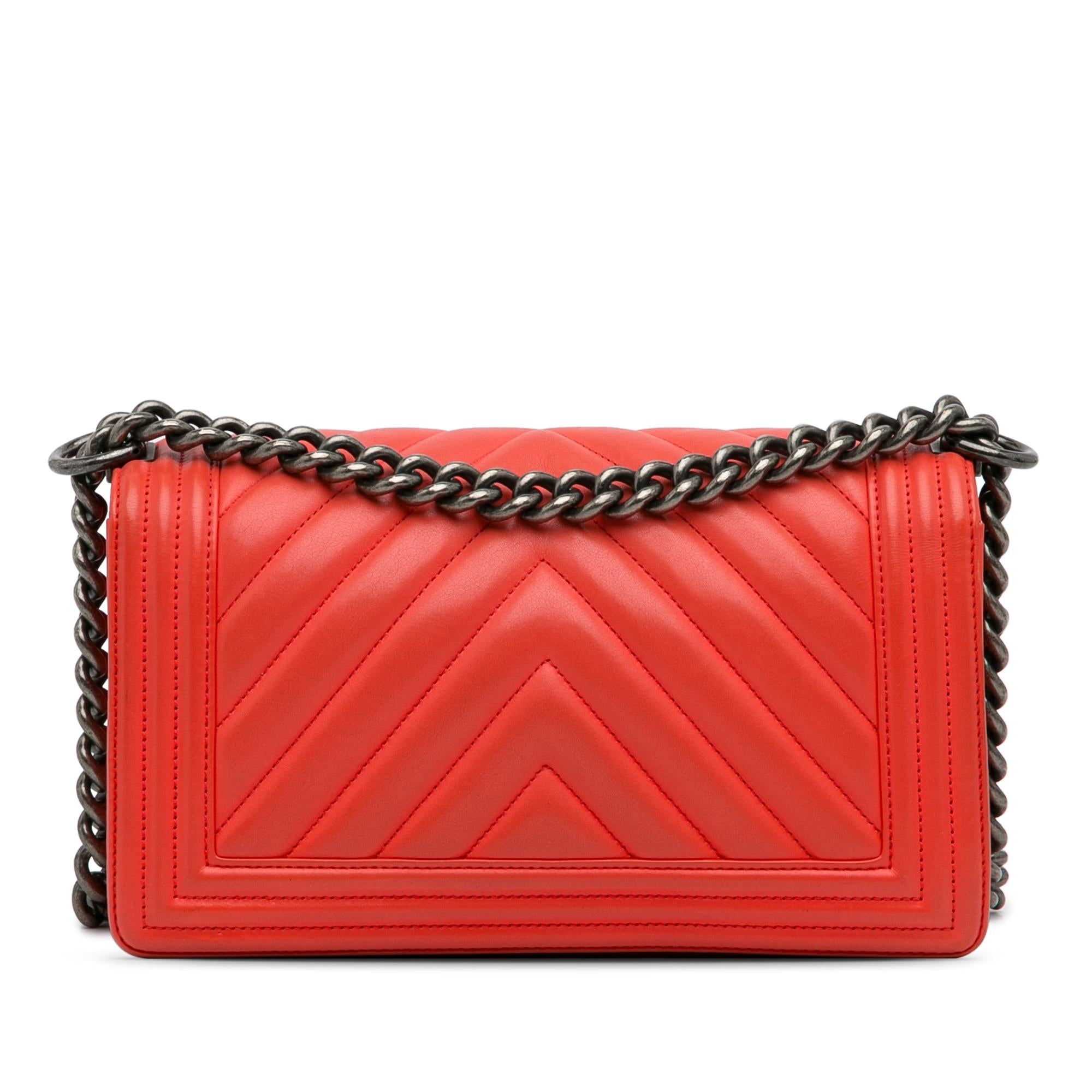 Chanel Old Medium Chevron Calfskin Boy Flap