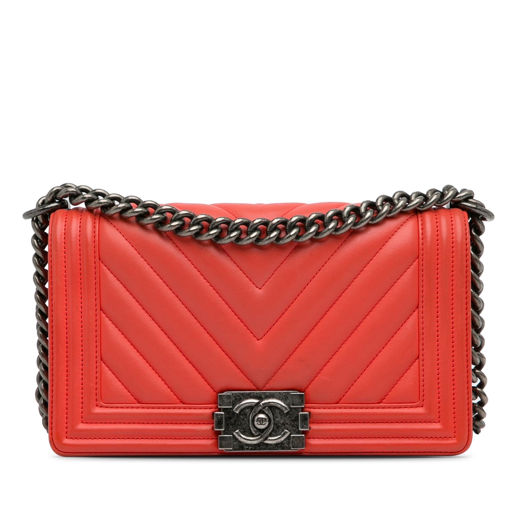 Chanel Old Medium Chevron Calfskin Boy Flap