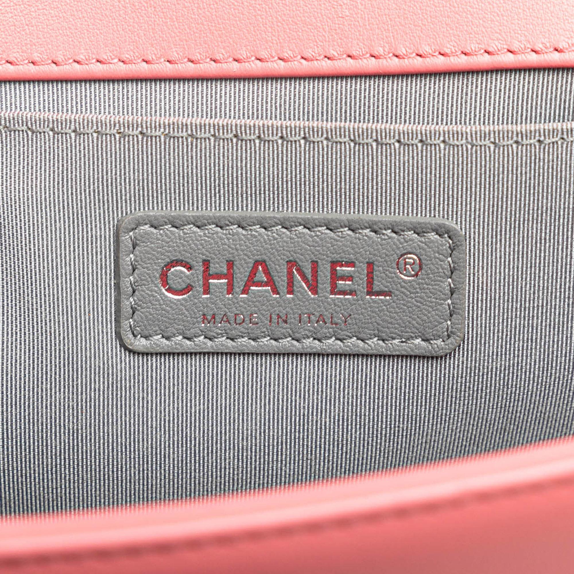 Chanel Old Medium Chevron Lambskin Boy Flap