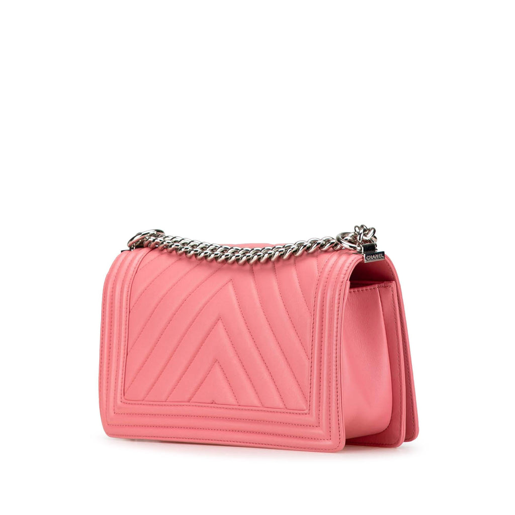 Chanel Old Medium Chevron Lambskin Boy Flap