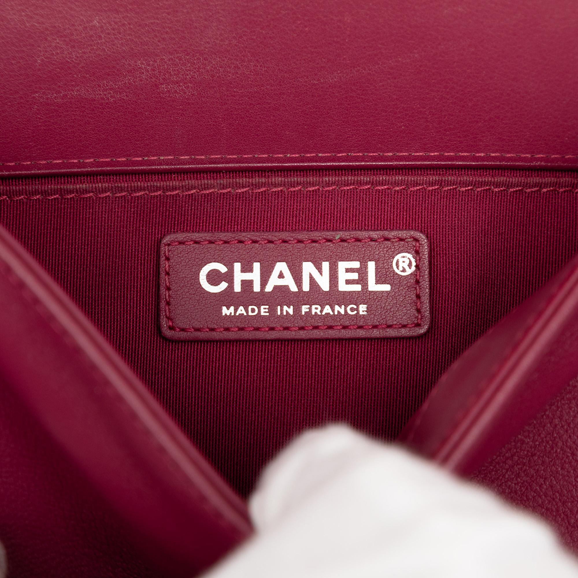 Chanel Old Medium Chevron Lambskin Boy Flap