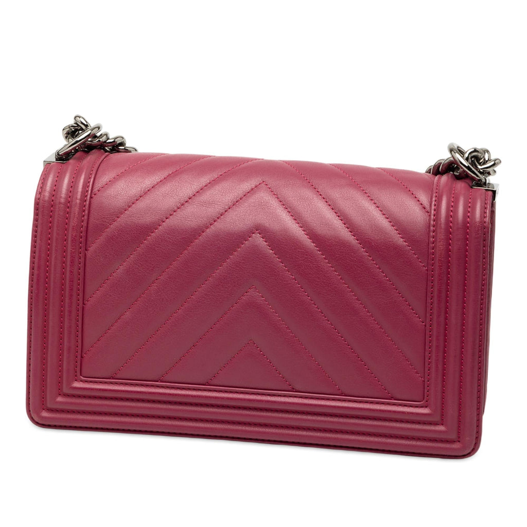 Chanel Old Medium Chevron Lambskin Boy Flap