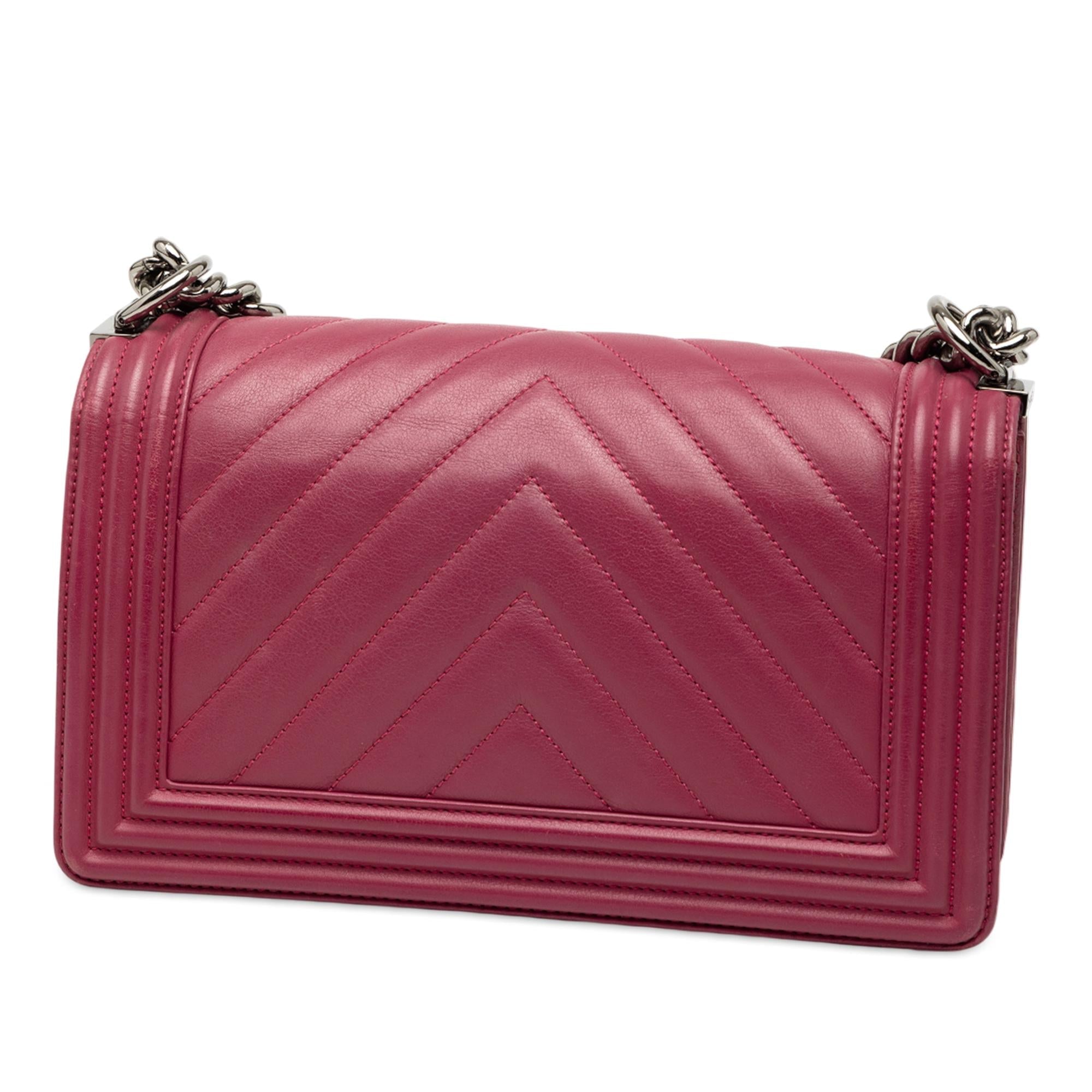 Chanel Old Medium Chevron Lambskin Boy Flap