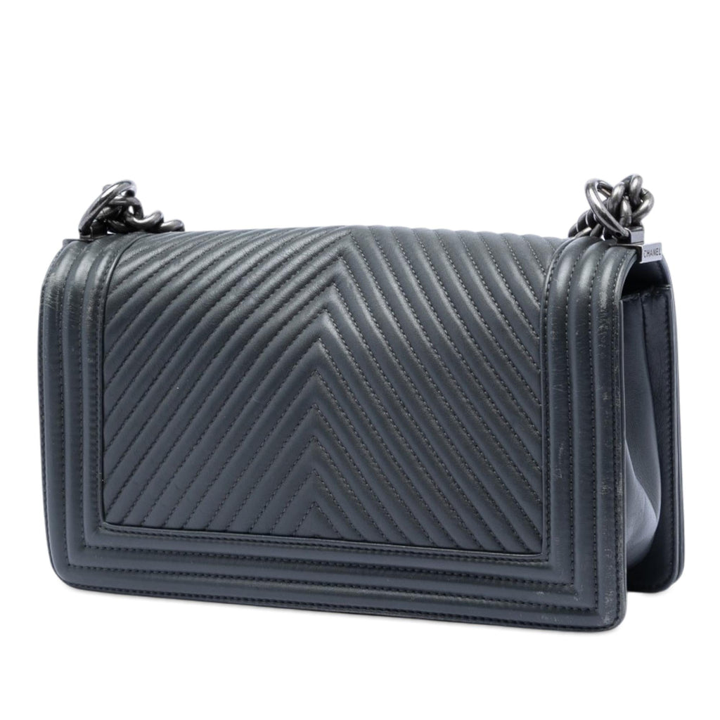 Chanel Old Medium Chevron Lambskin Boy Flap