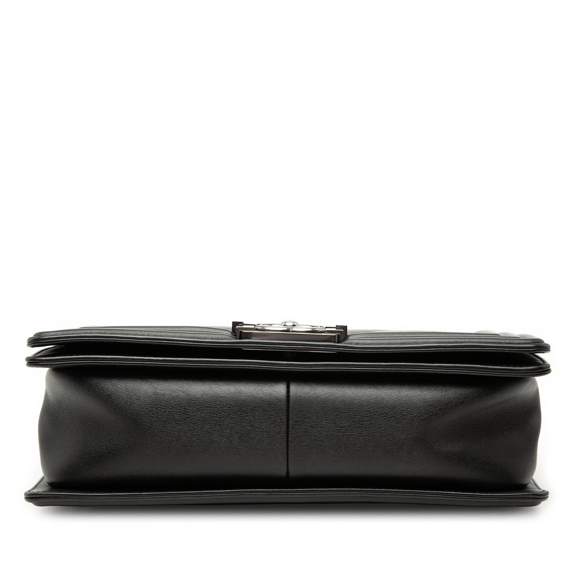 Chanel Old Medium Chevron Lambskin Boy Flap
