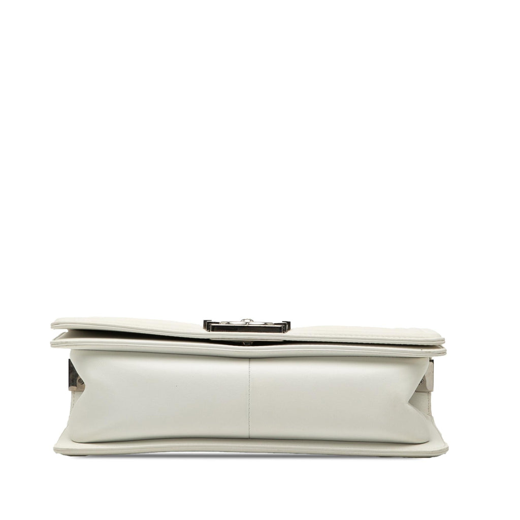 Chanel Old Medium Chevron Lambskin and Iridescent PVC Boy Flap
