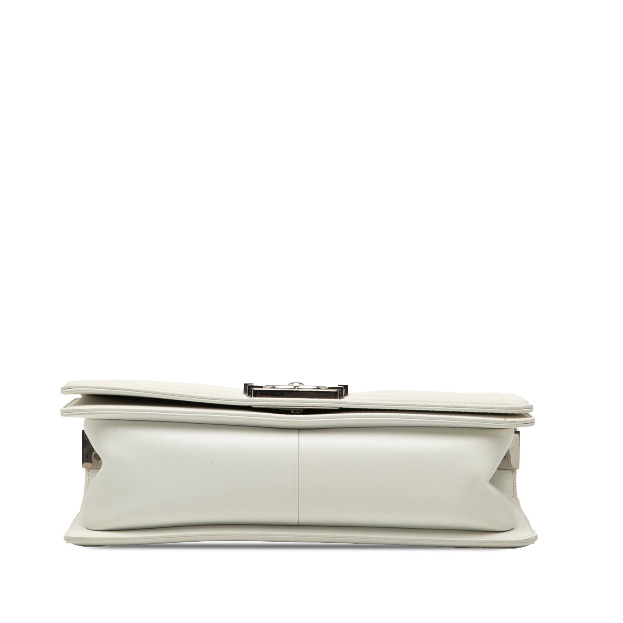 Chanel Old Medium Chevron Lambskin and Iridescent PVC Boy Flap