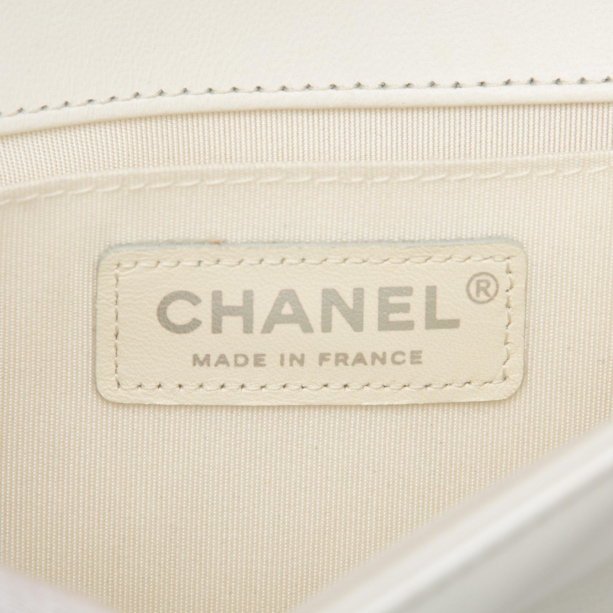 Chanel Old Medium Chevron Lambskin and Iridescent PVC Boy Flap