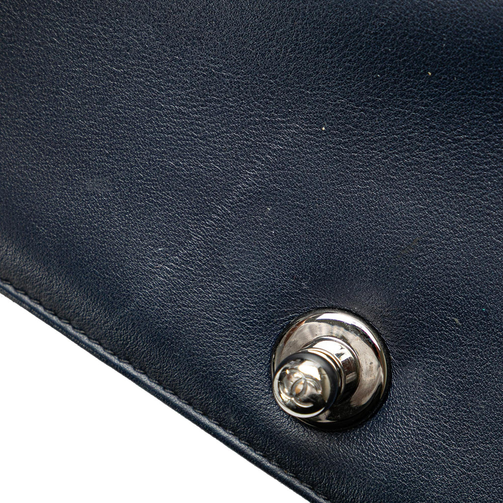 Chanel Old Medium Chevron and Diamond Quilted Lambskin Boy Flap