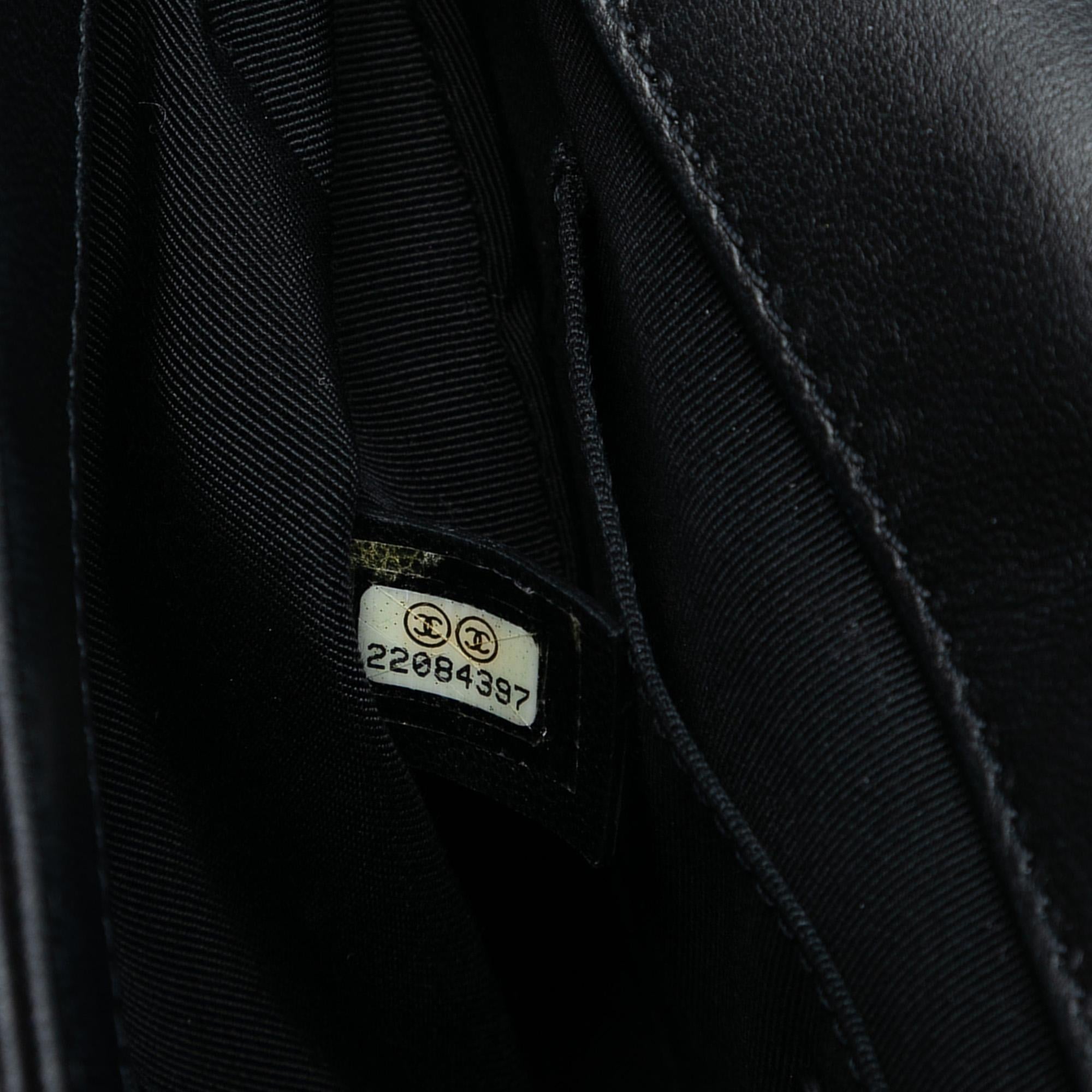 Chanel Old Medium Multicolor Quilted Lambskin Crest Boy Flap