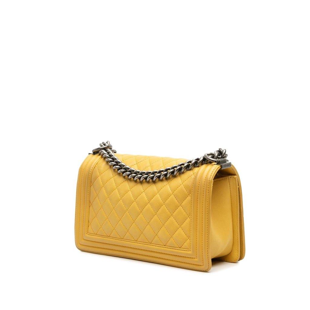 Chanel Old Medium Quilted Calfskin Boy Flap