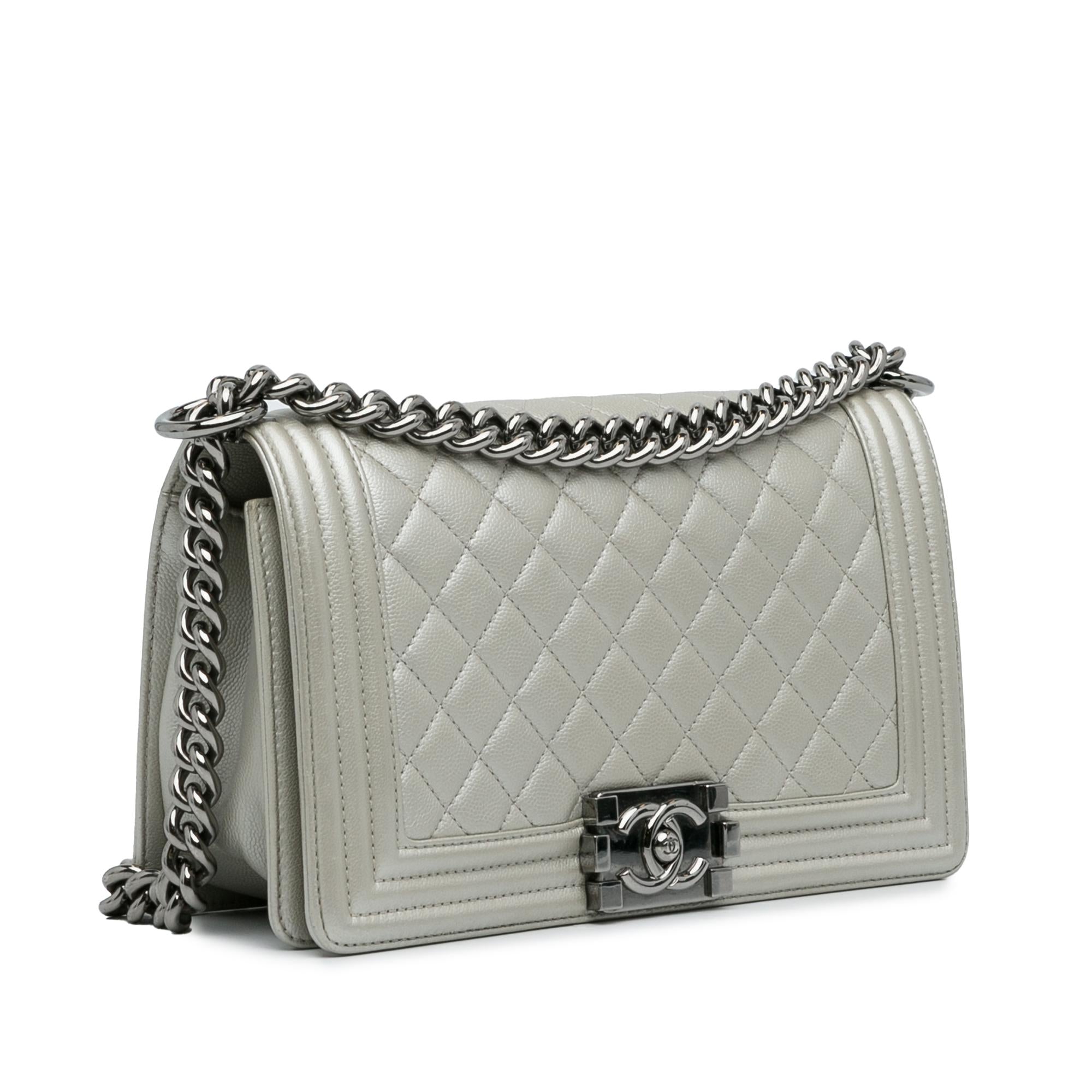 Chanel Old Medium Quilted Caviar Boy Flap