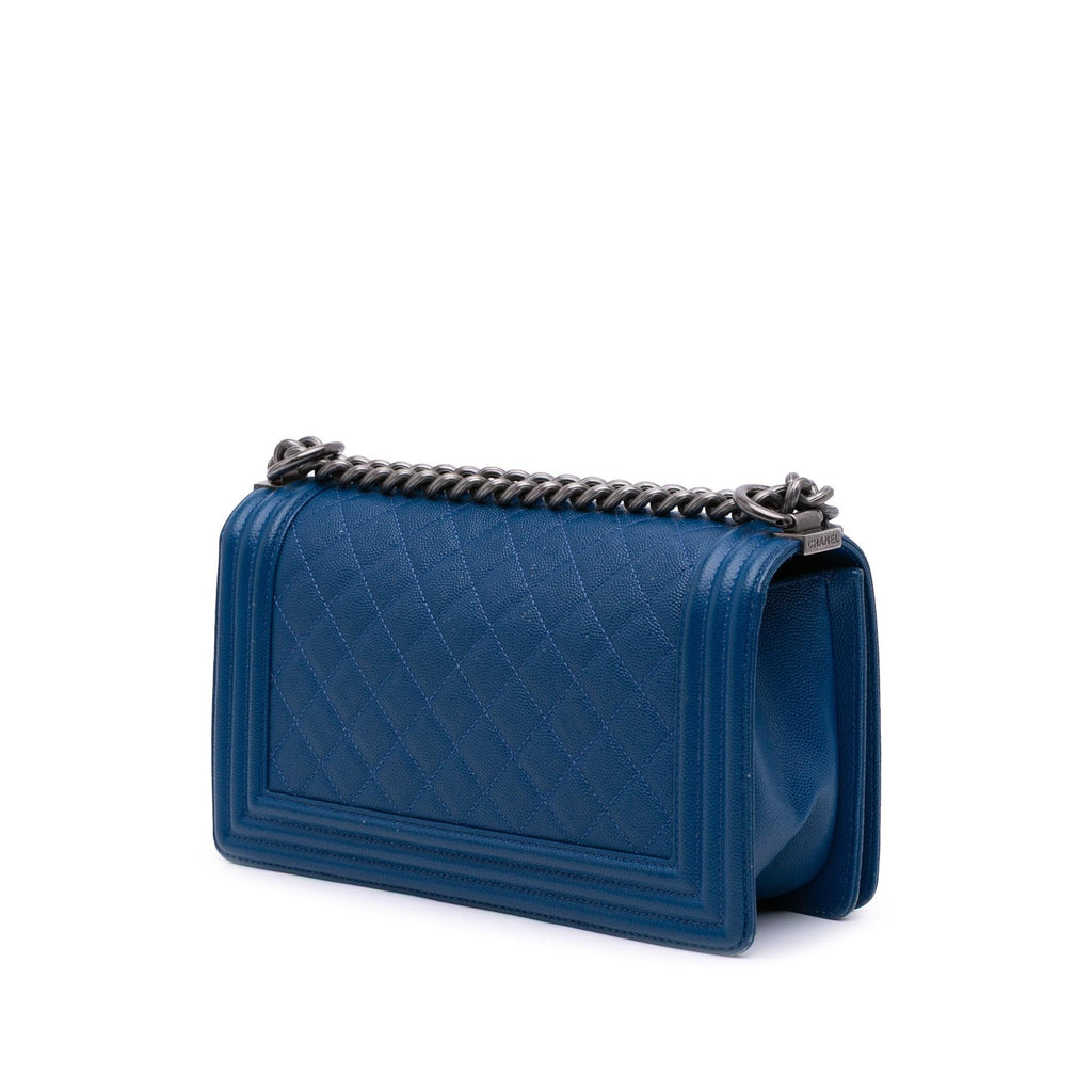 Chanel Old Medium Quilted Caviar Boy Flap