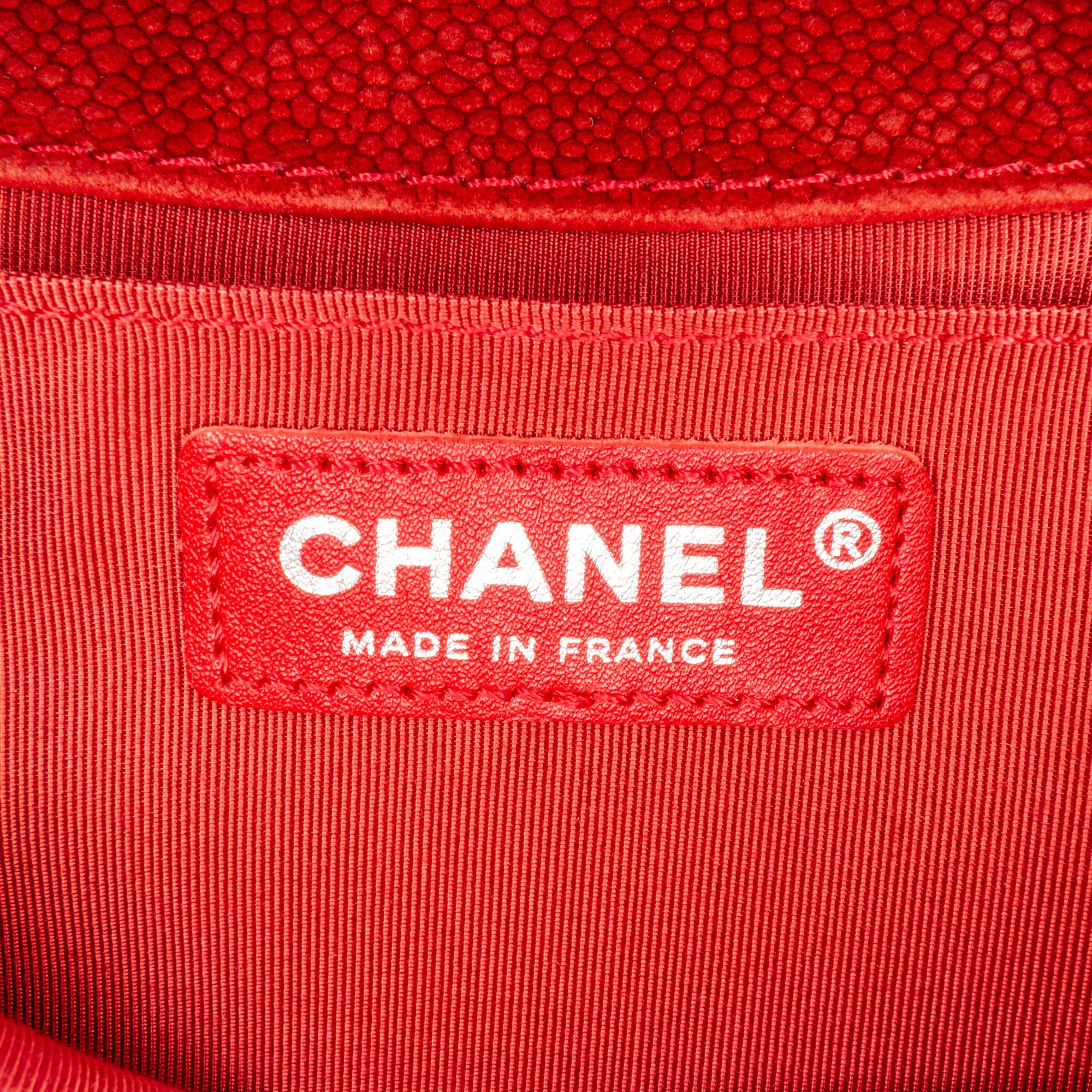 Chanel Old Medium Quilted Caviar Boy Flap