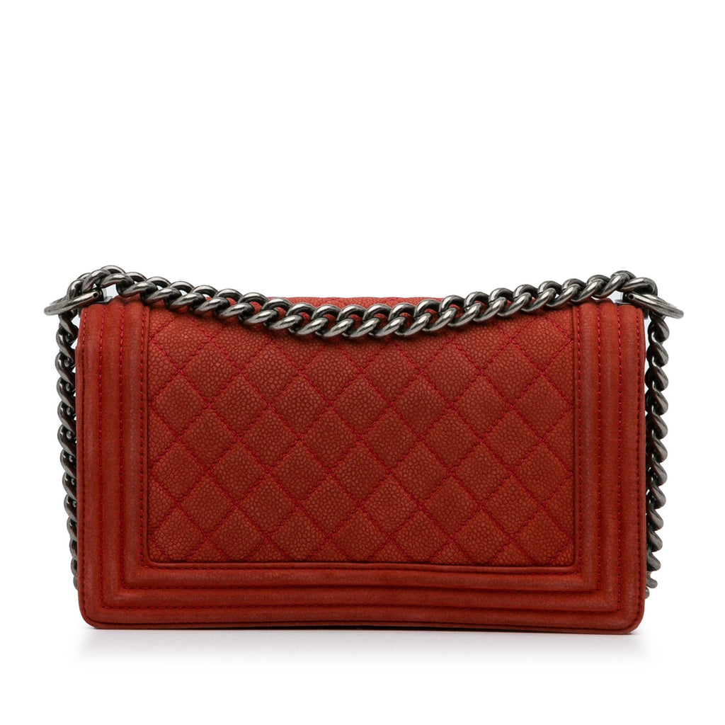 Chanel Old Medium Quilted Caviar Boy Flap