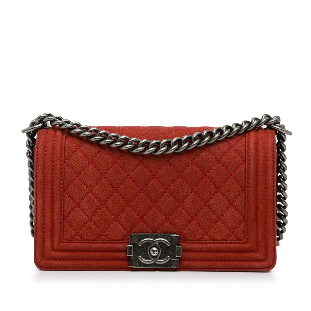 Chanel Old Medium Quilted Caviar Boy Flap