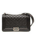 Chanel Old Medium Quilted Caviar Boy Flap