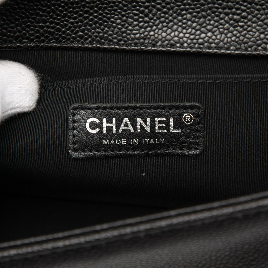 Chanel Old Medium Quilted Caviar Boy Flap