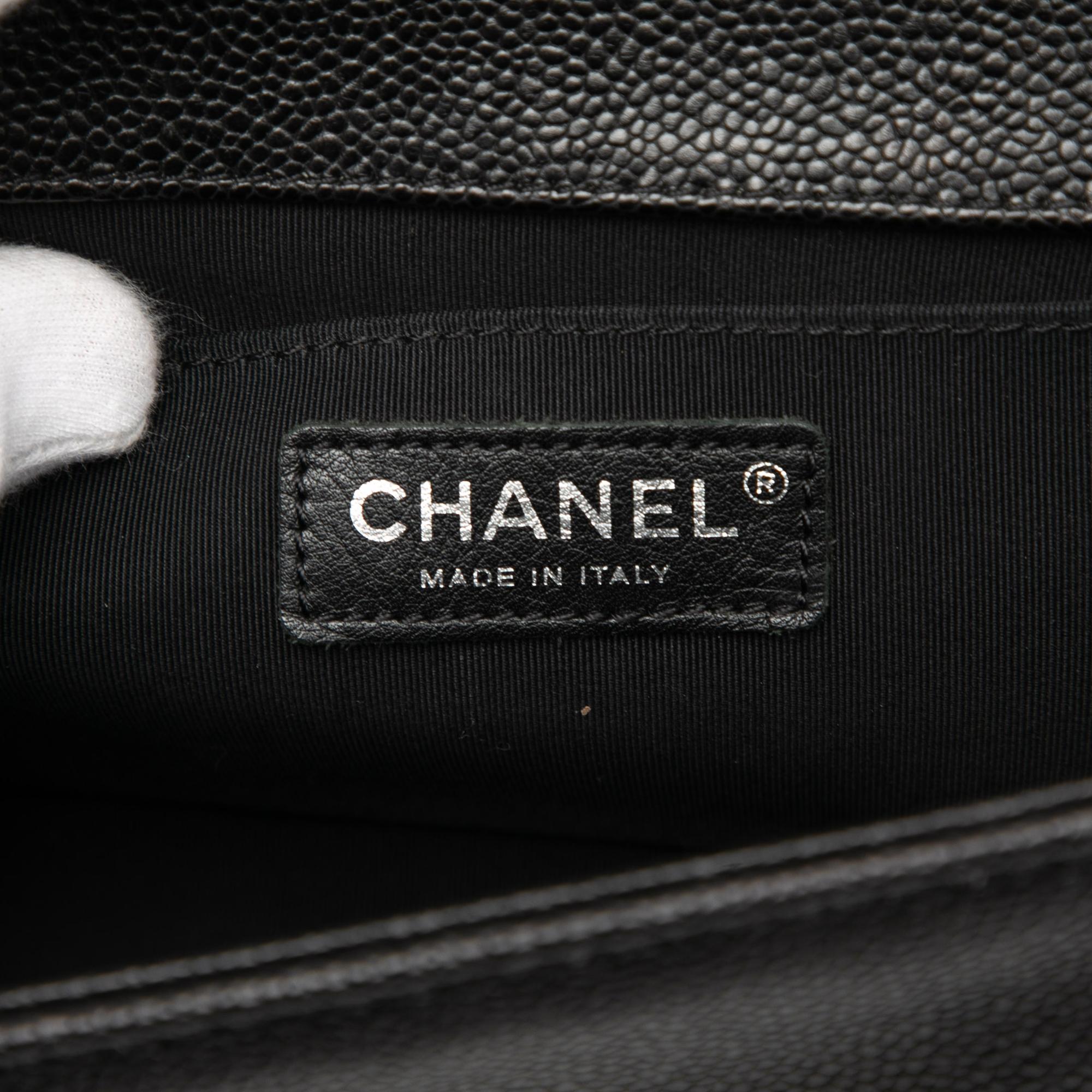 Chanel Old Medium Quilted Caviar Boy Flap