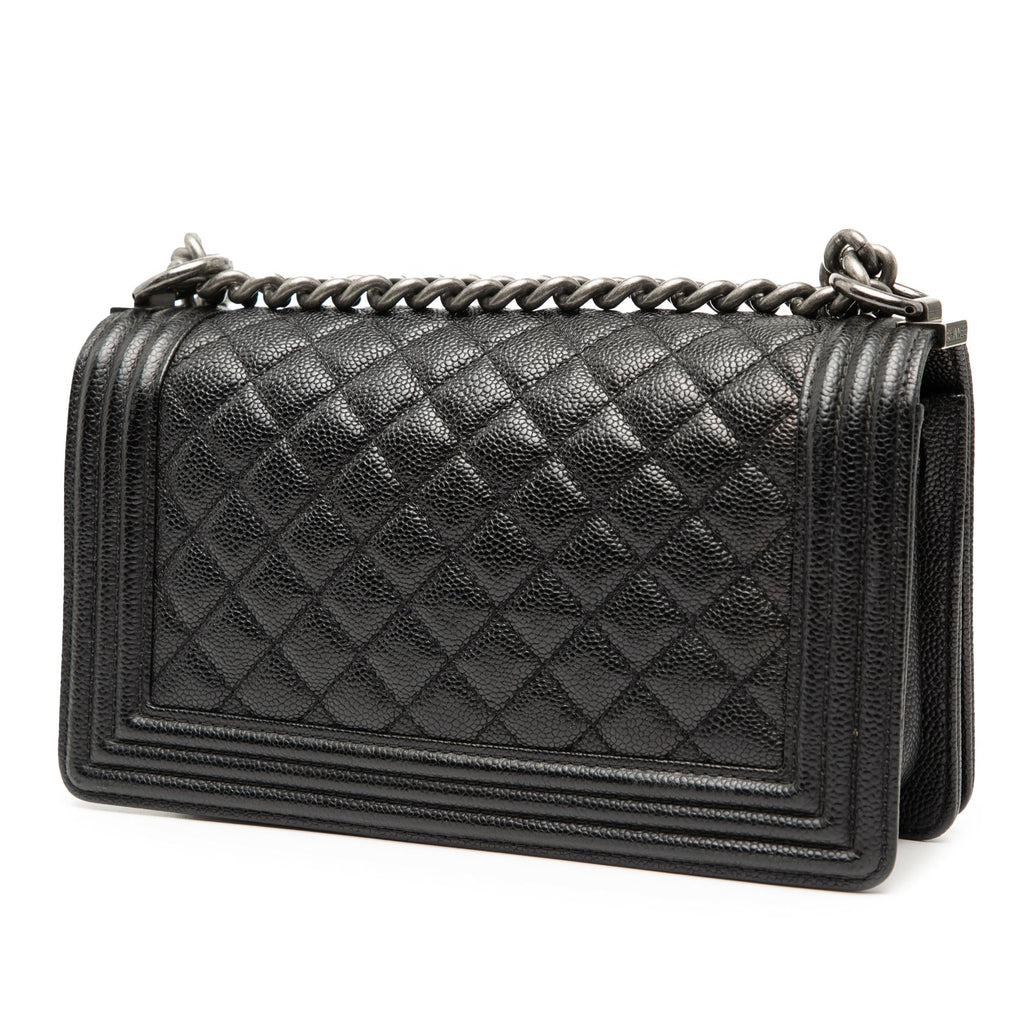 Chanel Old Medium Quilted Caviar Boy Flap