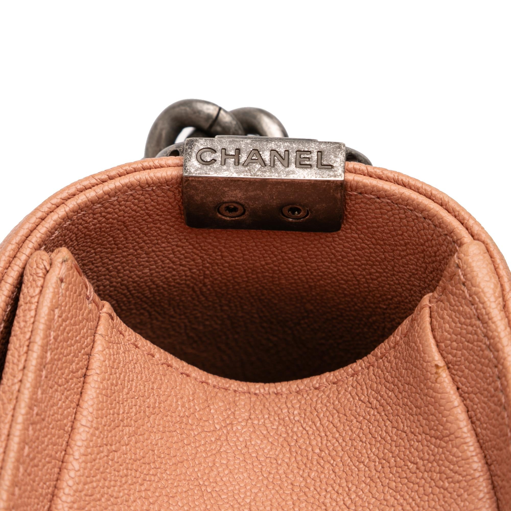 Chanel Old Medium Quilted Caviar Boy Flap