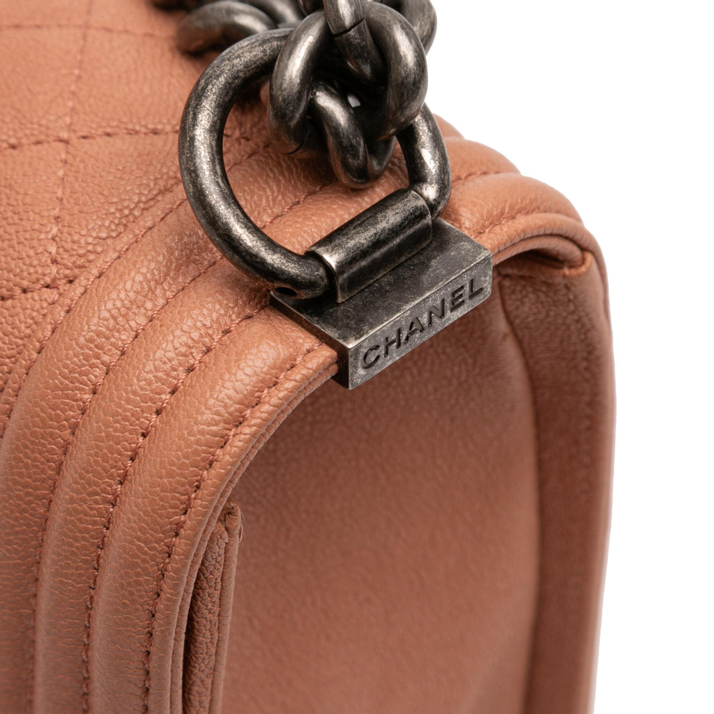 Chanel Old Medium Quilted Caviar Boy Flap