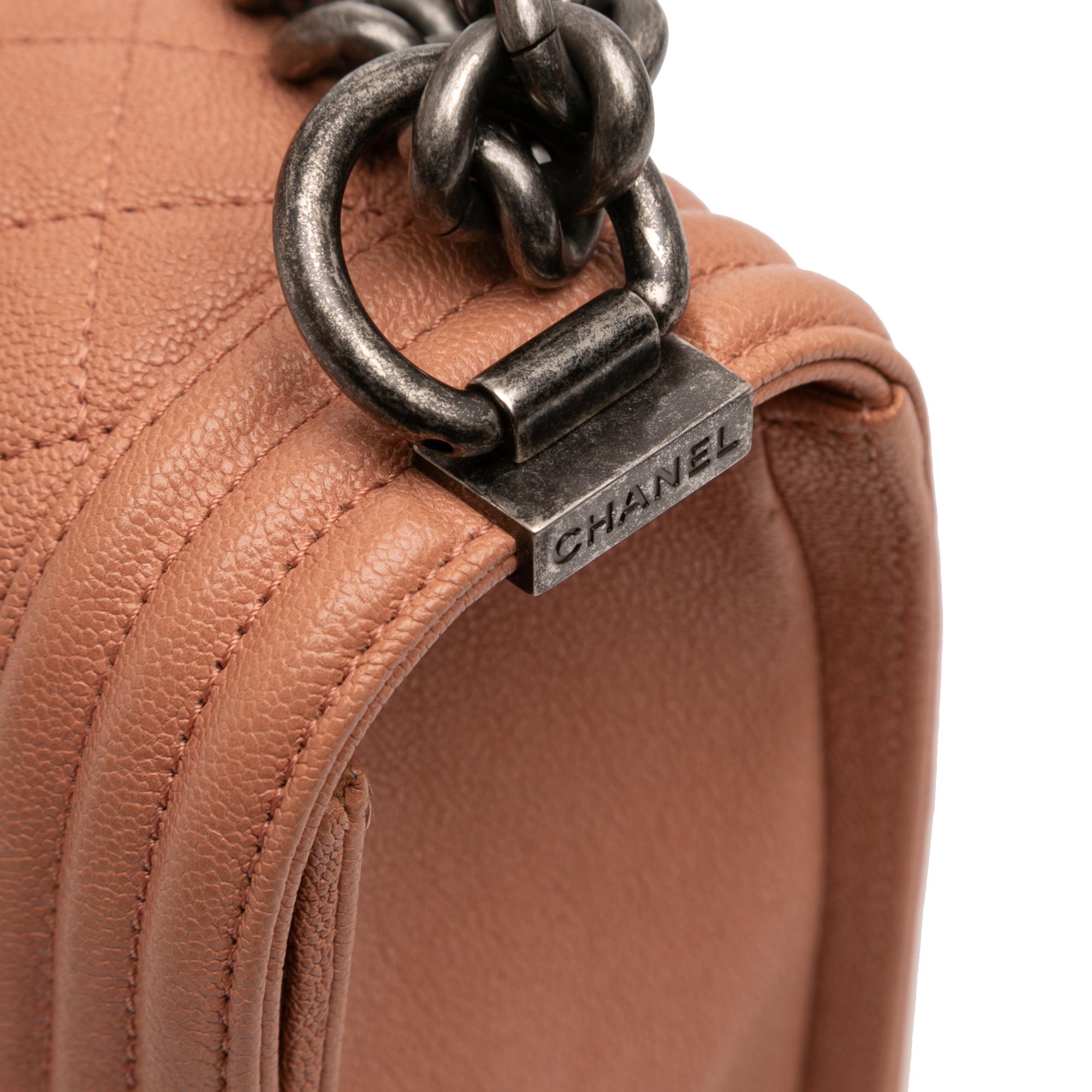 Chanel Old Medium Quilted Caviar Boy Flap
