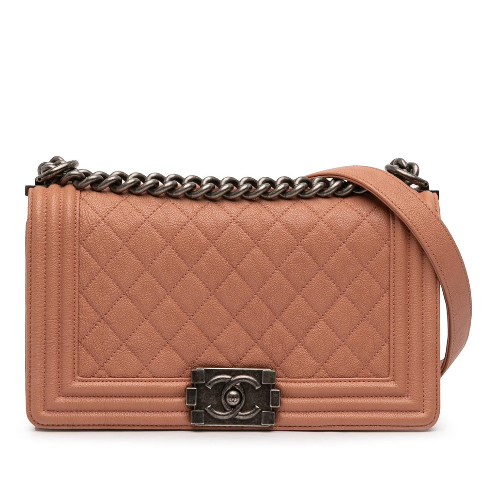 Chanel Old Medium Quilted Caviar Boy Flap