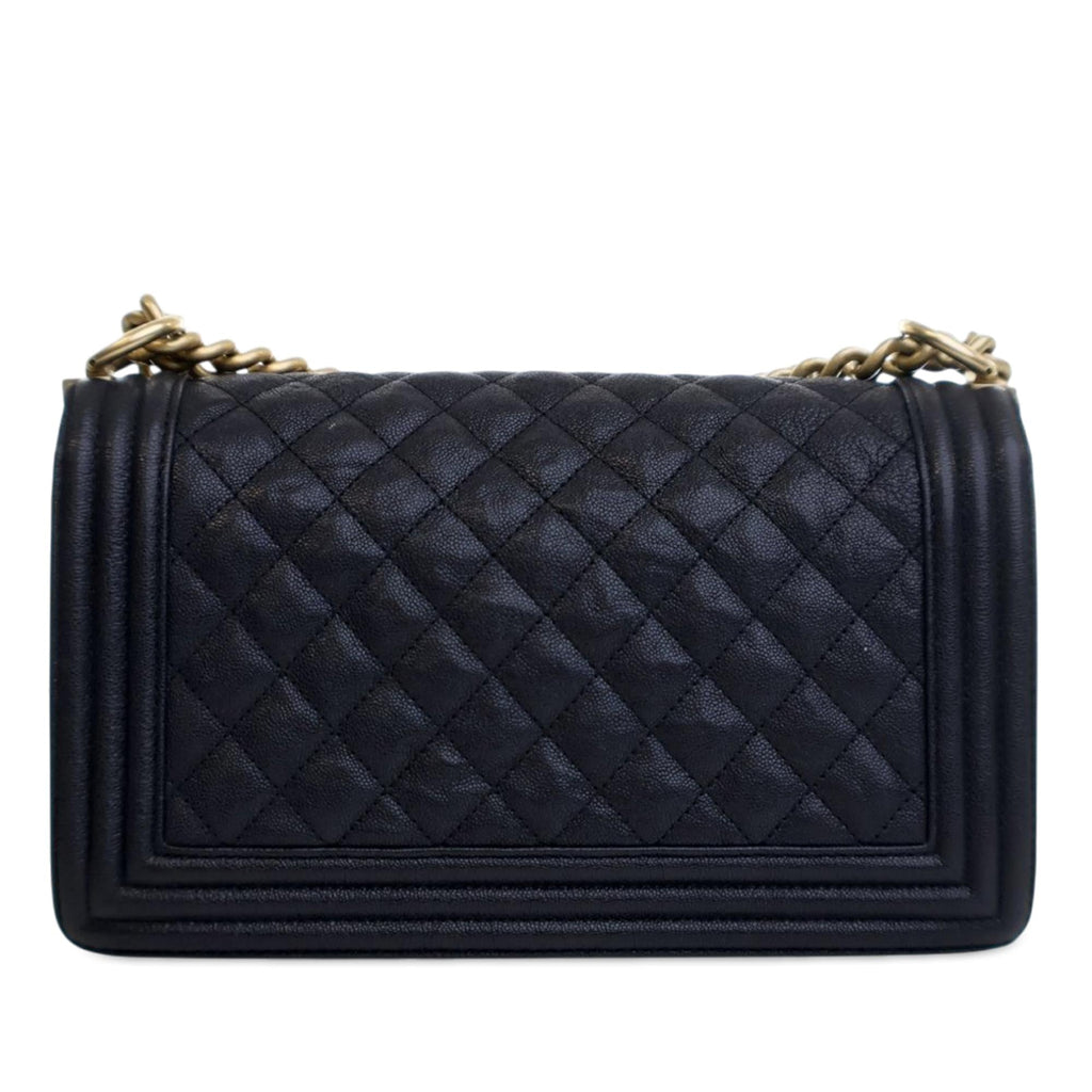 Chanel Old Medium Quilted Caviar Boy Flap