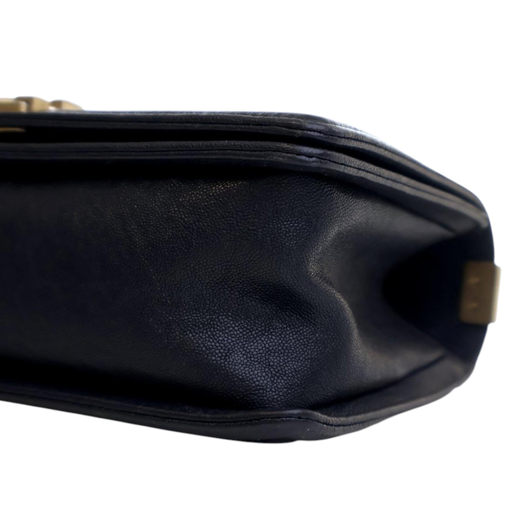 Chanel Old Medium Quilted Caviar Boy Flap