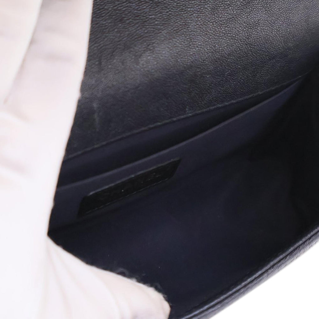 Chanel Old Medium Quilted Caviar Boy Flap
