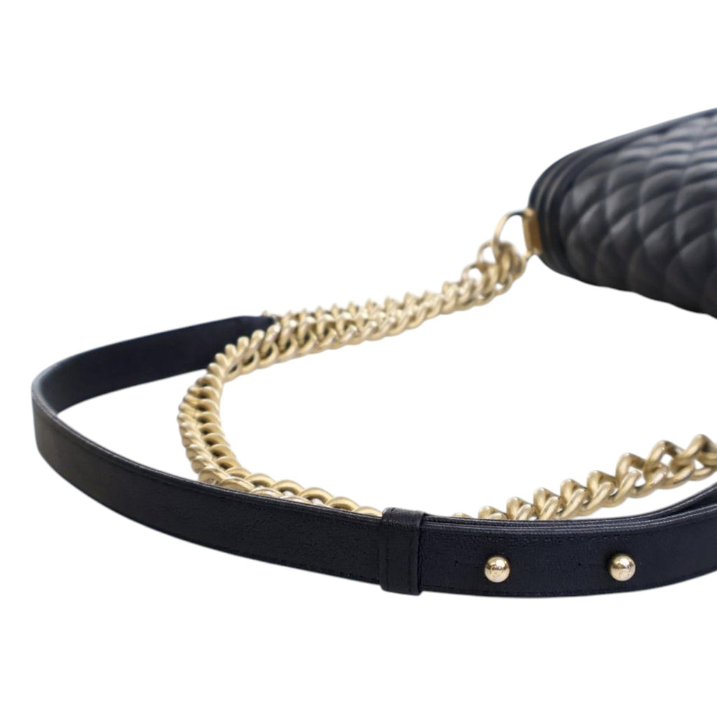 Chanel Old Medium Quilted Caviar Boy Flap