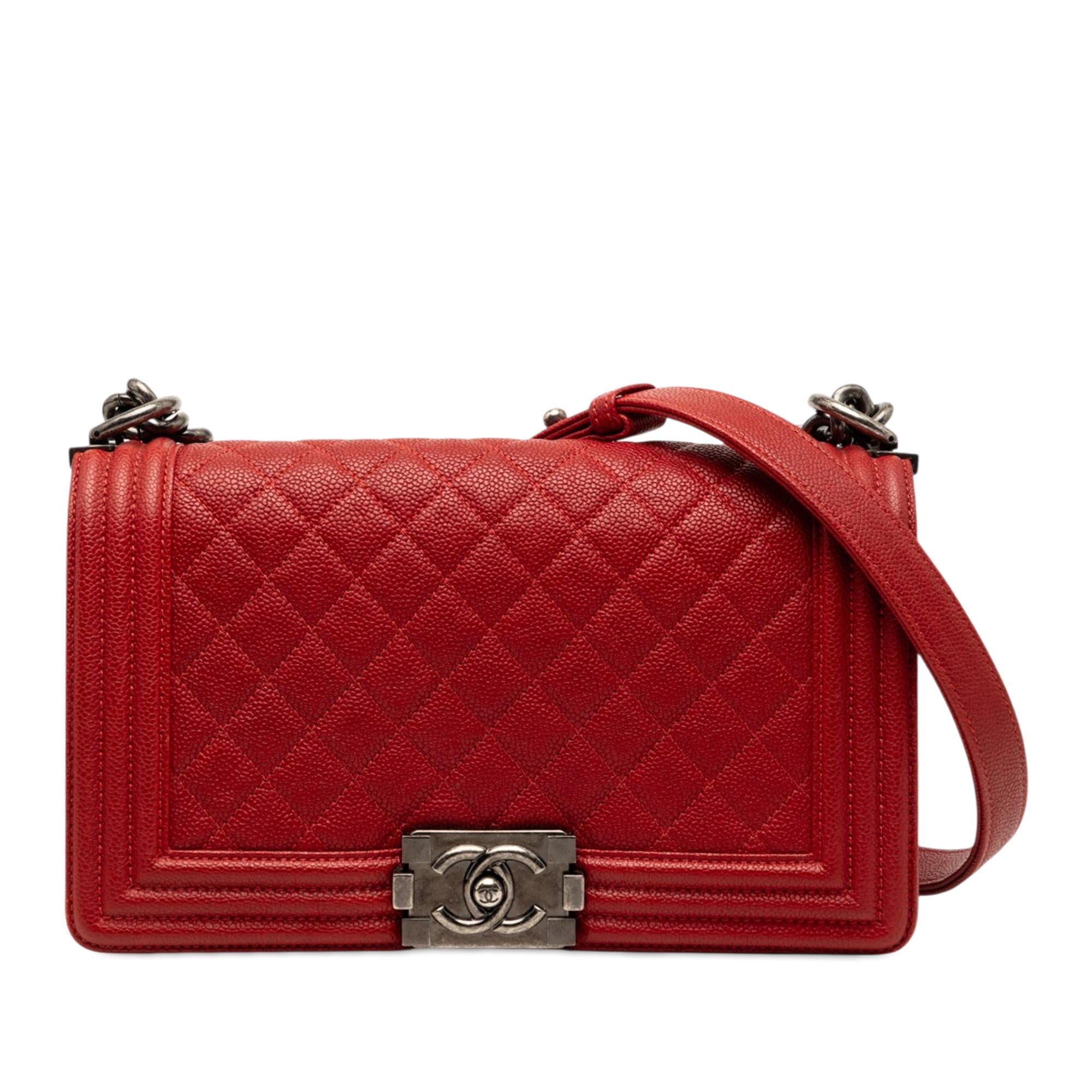 Chanel Old Medium Quilted Caviar Boy Flap
