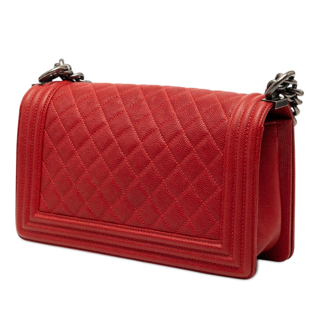 Chanel Old Medium Quilted Caviar Boy Flap