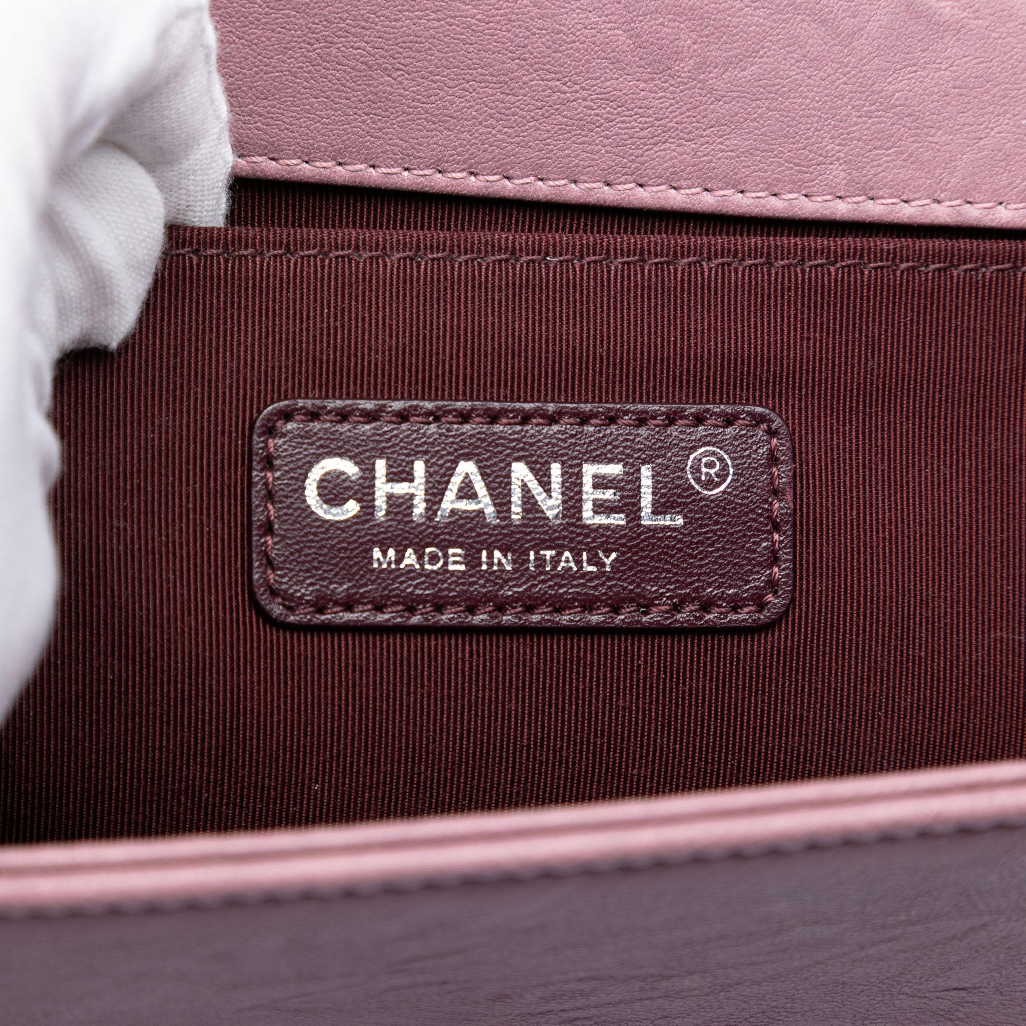 Chanel Old Medium Quilted Crumpled Calfskin Studded Boy Flap