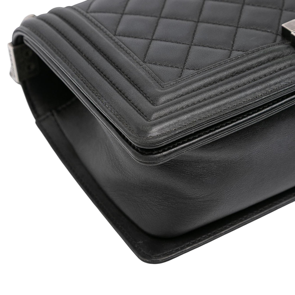 Chanel Old Medium Quilted Lambskin Boy Flap